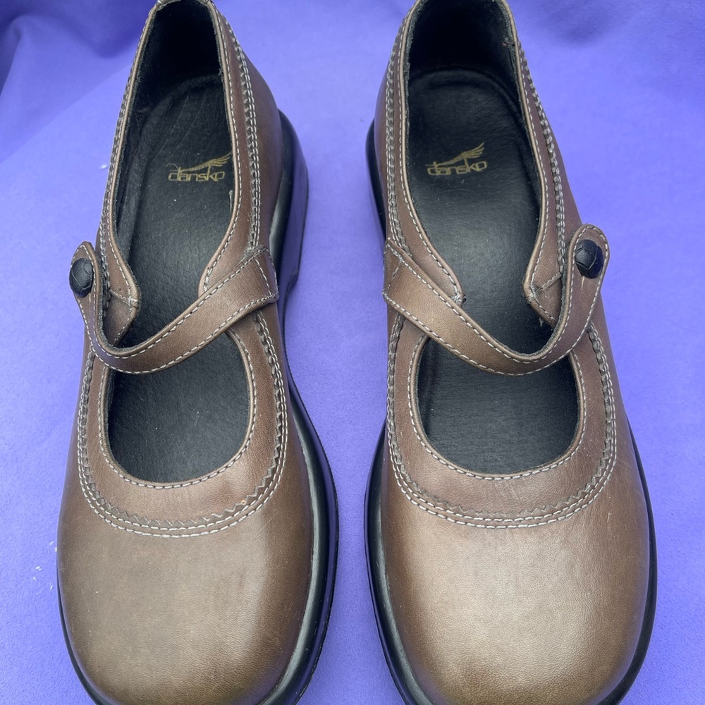 Vintage Brown/Grey Dansko Mary Janes size 41.